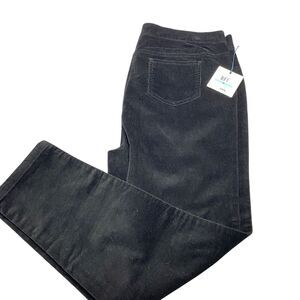 Rafaella Weekend Comfort Ankle Corduroy Pants Womens Size 16 Black $58.00